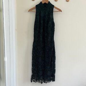 Lauren by Ralph Lauren Green Lace Midi Dress Size 4
